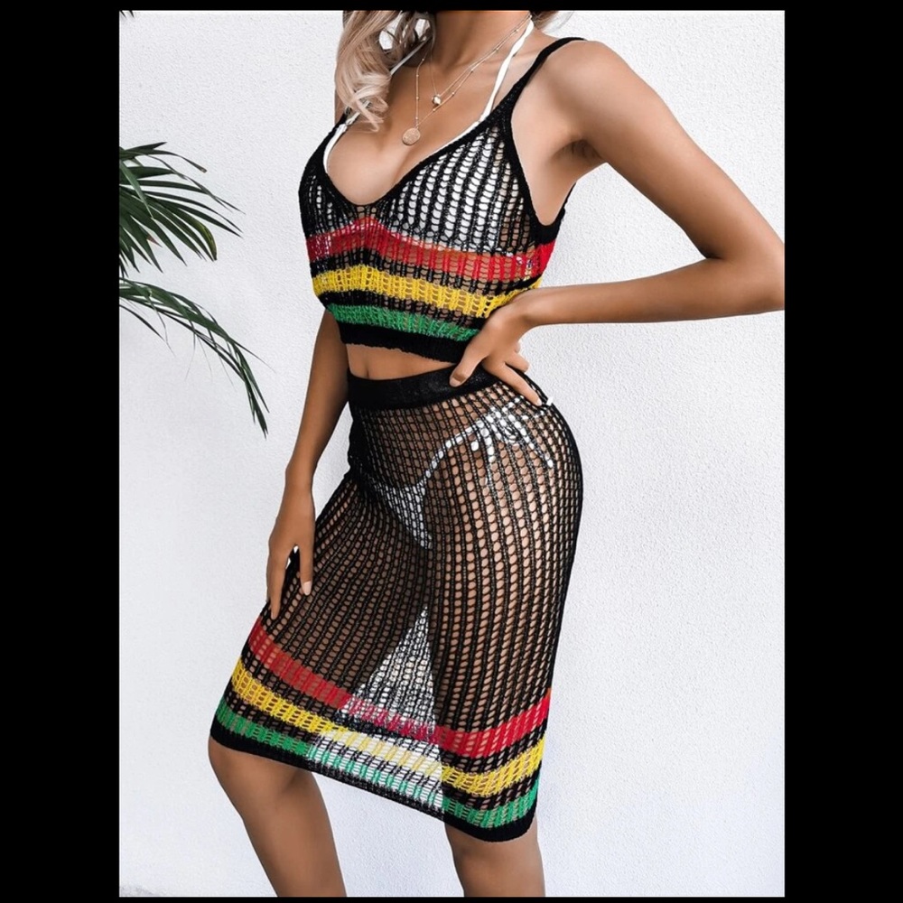 Crochet Rasta Jamaica Swimsuit